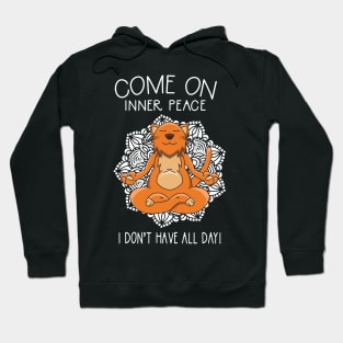 Come On Inner Peace Funny Yoga Meditation Hoodie